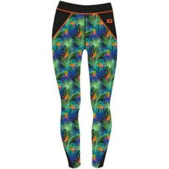 Legginsy sportowe damskie: IQ Damskie legginsy Alda WMNS czarno-wielokolorowe r. L