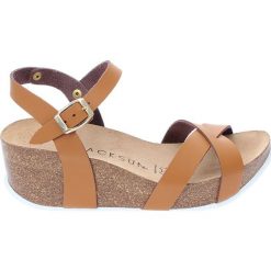 Buty damskie: Sandały w kolorze jasnobrązowym