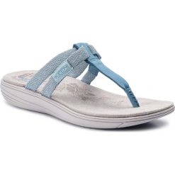 Japonki KEEN - Damaya Flip 1021289 Sterling Blue/Dress Blue. Niebieskie klapki damskie Keen, bez wzorów, ze skóry ekologicznej, bez obcasa. W wyprzedaży za 199,00 zł.