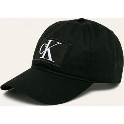 Calvin Klein Jeans - Czapka. Czarne czapki męskie Calvin Klein Jeans, z aplikacjami, z bawełny. Za 159,90 zł.