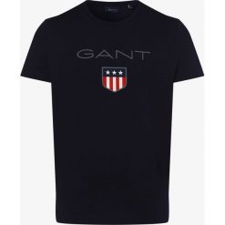 Gant - T-shirt męski, niebieski. Niebieskie t-shirty męskie GANT, s, z nadrukiem, z bawełny, bez kołnierzyka. Za 129,95 zł.