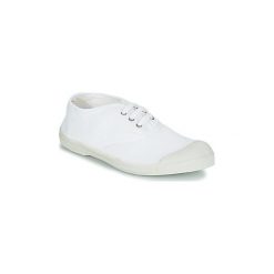 Buty Dziecko Bensimon TENNIS LACET. Białe trampki dziewczęce Bensimon, bez wzorów, bez zapięcia. Za 101,20 zł.