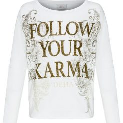 T-shirt DEHA HARMONIC Biały. Białe t-shirty damskie marki Deha, z nadrukiem, z bawełny, z okrągłym kołnierzem. Za 162,00 zł.