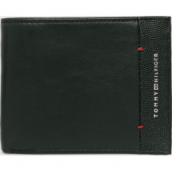 Tommy Hilfiger - Portfel skórzany. Czarne portfele męskie TOMMY HILFIGER, z materiału. Za 359,90 zł.