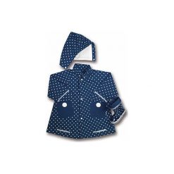 Kurtki chłopięce: PLAYSHOES Płaszcz przeciwdeszczowy kolor marine w kropki