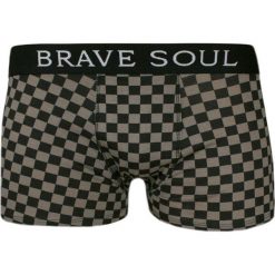 Męskie Bokserki Brave Soul, Czarno-Szara Szachownica, Krata, Obcisłe MAJBRSKENTczarszare. Szare majtki męskie Brave Soul, bez wzorów, z elastanu. Za 26,00 zł.