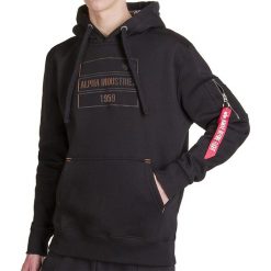 ALPHA INDUSTRIES 2TONE RUBBER HOODIE > 19831403. Bluzy męskie Alpha Industries, xl, z aplikacjami, z bawełny, klasyczne, z kapturem, bez rękawów, bez kaptura. Za 369,99 zł.