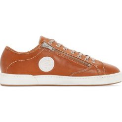 Tenisówki męskie: Buty sportowe niskie, skórzane, sznurowane, z zamkiem, Jay