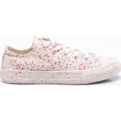 Converse - Tenisówki dziecięcee. Szare trampki dziewczęce Converse, bez wzorów, z gumy, na sznurówki. W wyprzedaży za 179,90 zł.