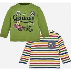 Mayoral - Longsleeve dziecięcy 68-98 cm (2-pak). Zielone t-shirty chłopięce Mayoral, z nadrukiem, z bawełny, z długim rękawem. W wyprzedaży za 59,90 zł.