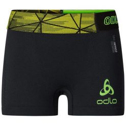Majtki damskie: Odlo Bokserki damskie Ceramicool seamless Shorts czarno-żółte r. L (160022)