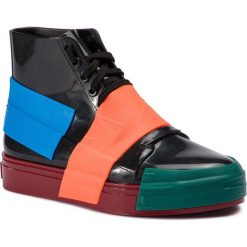 Sneakersy MELISSA - Crew Ad 32437 Black/Bordeaux/Orange 53386. Czarne półbuty damskie Melissa, z tworzywa sztucznego. W wyprzedaży za 299,00 zł.