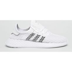 Adidas Originals - Buty Deerupt Runner. Białe buty sportowe damskie adidas Originals, bez wzorów, ze skóry, sportowe. Za 399,90 zł.