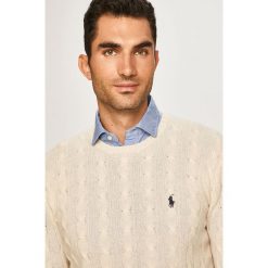 Polo Ralph Lauren - Sweter. Białe swetry męskie Polo Ralph Lauren, xl, bez wzorów, z wełny, z okrągłym kołnierzem, bez kaptura. W wyprzedaży za 639,90 zł.