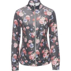 Bluzy damskie: Bluza aksamitna bonprix srebrny w kwiaty