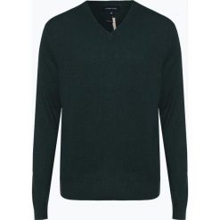 Andrew James - Sweter męski z dodatkiem kaszmiru, zielony. Zielone swetry klasyczne męskie marki Andrew James, xxl, z wełny, klasyczne, z dekoltem w serek. Za 229,95 zł.