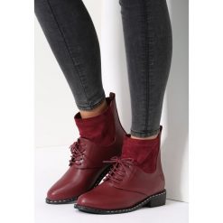 Botki damskie: Bordowe Botki Pretty Welkin
