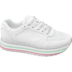 Sneakersy damskie Graceland białe. Białe sneakersy damskie marki Graceland, z materiału. Za 119,90 zł.
