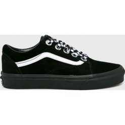 Vans - Tenisówki. Czarne tenisówki damskie marki Vans, ze skóry, na sznurówki. Za 359,90 zł.