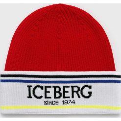 Iceberg - Czapka. Czarne czapki męskie Iceberg, na zimę, bez wzorów, z wełny. Za 329,90 zł.