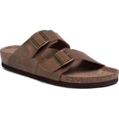 Klapki JACK&JONES - Jfwcroxton 12169373 Java 20. Pomarańczowe klapki męskie Jack&Jones, ze skóry, bez zapięcia. W wyprzedaży za 169,00 zł.
