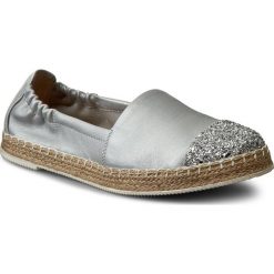 Espadryle NEŚCIOR - 098-C Silver/Srebrny Pa. Szare espadryle damskie marki Neścior, bez wzorów, ze skóry, bez obcasa, na płaskiej podeszwie. W wyprzedaży za 179,00 zł.