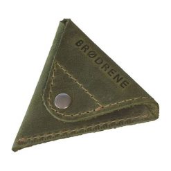 Oliwkowa bilonówka coin wallet BRODRENE Skóra naturalna. Żółte portfele męskie Brødrene, bez wzorów, ze skóry. Za 44,00 zł.
