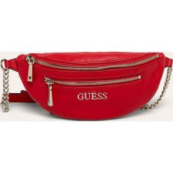 Guess Jeans - Nerka. Czerwone nerki damskie Guess Jeans, w paski, z bawełny, bez dodatków. W wyprzedaży za 279,90 zł.