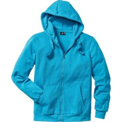 Bluza rozpinana z kapturem bonprix turkusowy. Niebieskie bluzy męskie bonprix, s, bez wzorów, z dzianiny, z kapturem, bez rękawów, z kapturem. Za 74,99 zł.