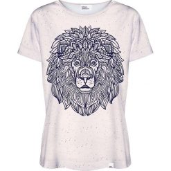 Colour Pleasure Koszulka damska CP-030 210 granatowo-beżowa r. XL/XXL. Brązowe t-shirty damskie marki Colour pleasure, xl. Za 70,35 zł.