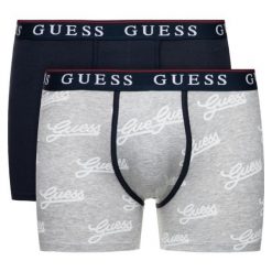 Komplet 2 par bokserek Guess U94G03 JR00A. Bokserki męskie Guess, z aplikacjami, z elastanu. W wyprzedaży za 99,00 zł.