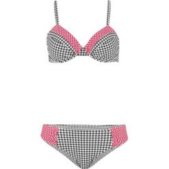 Bikini na fiszbinach (2 części) bonprix czarno-biały. Czarne stroje kąpielowe damskie bonprix, bez wzorów. Za 99,99 zł.