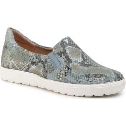 Tenisówki CAPRICE - 9-24662-24 Skyblue Snake 896. Niebieskie półbuty damskie Caprice, bez wzorów, ze skóry, bez zapięcia. Za 229,90 zł.