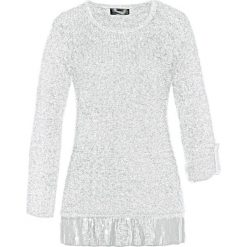 Sweter bonprix biały. Białe swetry klasyczne damskie bonprix. Za 49,99 zł.