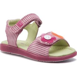 Sandały AGATHA RUIZ DE LA PRADA - 192940 B-Cheiw Y Rayas. Różowe sandały dziewczęce Agatha Ruiz de la Prada, z zamszu, bez zapięcia. W wyprzedaży za 189,00 zł.