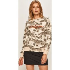 Volcom - Bluza. Białe bluzy damskie Volcom, s, bez wzorów, z bawełny, z okrągłym kołnierzem, z długim rękawem, długie, bez kaptura. Za 299,90 zł.