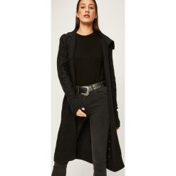 Answear - Kardigan. Czarne swetry damskie ANSWEAR, s, bez wzorów, z elastanu, bez rękawów, z kapturem. W wyprzedaży za 79,90 zł.