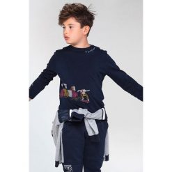 Mayoral - Longsleeve dziecięcy 128-172 cm. Niebieskie t-shirty chłopięce Mayoral, z nadrukiem, z bawełny, z długim rękawem. Za 70,90 zł.