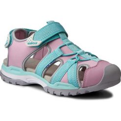 Sandały GEOX - J Borealis G. B J620WB 01511 C8343 D Lt Pink/Watersea. Różowe sandały dziewczęce Geox, ze skóry ekologicznej, bez zapięcia. W wyprzedaży za 169,00 zł.