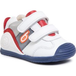 Sneakersy BIOMECANICS - 202148 B-Blanco. Białe trampki chłopięce Biomecanics, bez wzorów, ze skóry, na rzepy. Za 279,00 zł.
