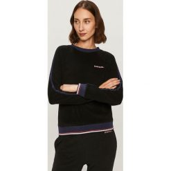 Diesel - Bluza. Czarne bluzy damskie Diesel, s, z aplikacjami, z bawełny, bez rękawów, bez kaptura. Za 299,90 zł.