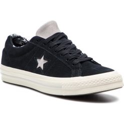 Tenisówki CONVERSE - One Star Ox 160584C Black/Mouse/Egret. Czarne półbuty męskie Converse, na co dzień, bez wzorów, ze skóry, retro, bez zapięcia. W wyprzedaży za 209,00 zł.
