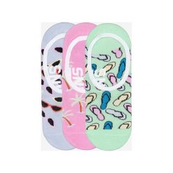 Vans Beachin Canoodles 3-pack Skarpetki Zielony Różowy Fioletowy. Różowe skarpetki damskie Vans, bez wzorów, z elastanu. Za 66,95 zł.