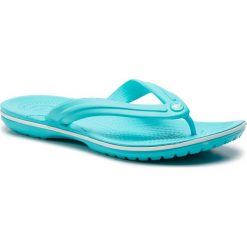 Japonki CROCS - Crocband Flip 11033 Pool/White. Niebieskie klapki damskie Crocs, bez wzorów, z tworzywa sztucznego, bez obcasa. Za 119,00 zł.
