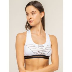 Biustonosz top Emporio Armani Underwear 164212 9A232 00010. Białe biustonosze Emporio Armani Underwear, bez wzorów, z elastanu. W wyprzedaży za 129,00 zł.
