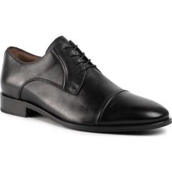 Półbuty GINO ROSSI - MPV425-RUDI-01 Black. Czarne buty wizytowe męskie Gino Rossi, ze skóry, bez zapięcia. Za 379,99 zł.