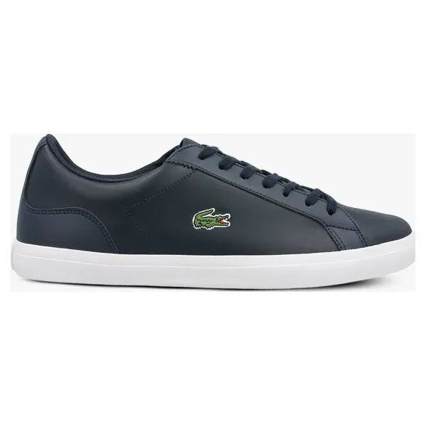 Lacoste Lerond Bl 1 Cma buty męskie, granatowy, rozmiar 44,5. Niebieskie buty sportowe męskie Lacoste, ze skóry, bez zapięcia, tenisowe. W wyprzedaży za 195,49 zł.