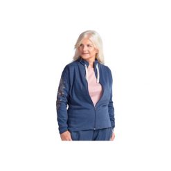 Bluza damska rozpinana z printem dresowa. Brązowe bluzy rozpinane damskie TXM, z nadrukiem, z dresówki. Za 34,99 zł.