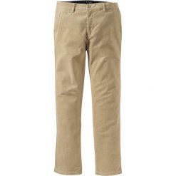 Spodnie sztruksowe chino Regular Fit bonprix jasny khaki. Brązowe chinosy męskie bonprix, ze sztruksu. Za 159,99 zł.