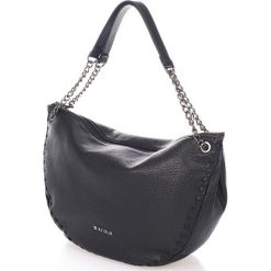 Torebki klasyczne damskie: Skórzana torebka w kolorze czarnym – 40 x 37 x 13 cm